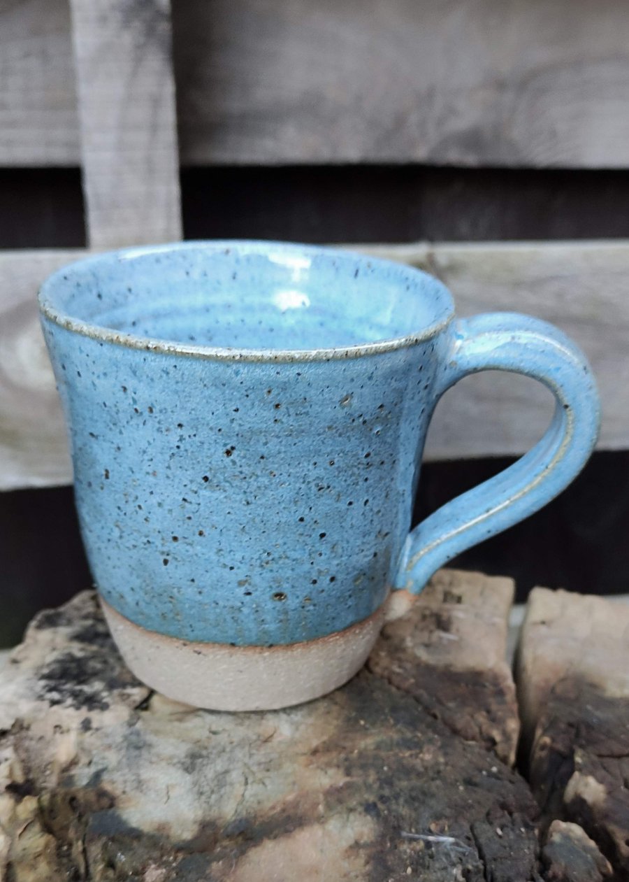 Scandi blue textured clay mug