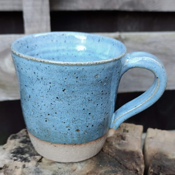 Scandi blue textured clay mug