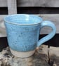 Scandi blue textured clay mug - Image 1