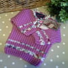 Baby Girls Super Soft Aran Ribbed Jumper 6 -12 months