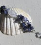 SALE Sodalite & Crackled Clear Quartz Crystal Gemstone Bracelet "Azure Dew" - Image 6