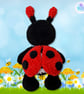 Crochet ladybird soft toy. Ladybird plushie. Ladybird toy. UKCA tested soft toy. - Image 9