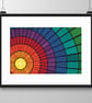 127A - Cross stitch pattern - Dark version Rainbow Sun Zentangle patterns Sample - Image 3