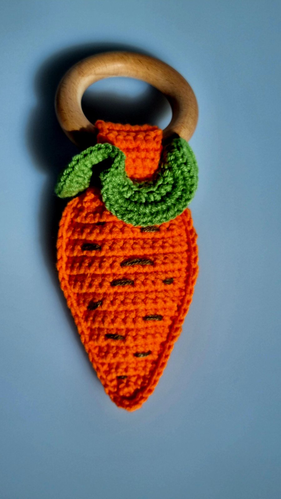 Crochet rattle carrot - Folksy