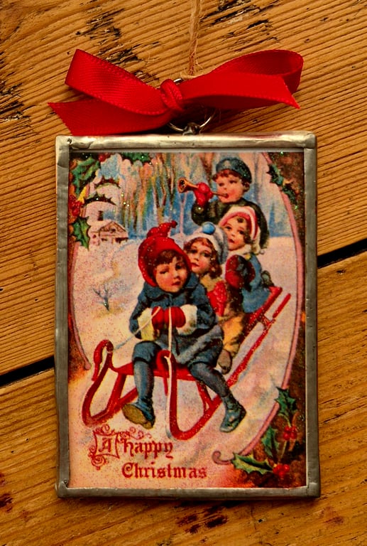 Unique retro glass Christmas decoration 