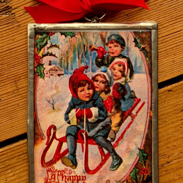 Unique retro glass Christmas decoration 