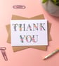 Floral Thank You Card, Recycled Card - Image 1