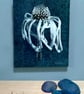 Photographic Cut Out - Blue Echinacea - Mounted on Wooden Panel - Image 4