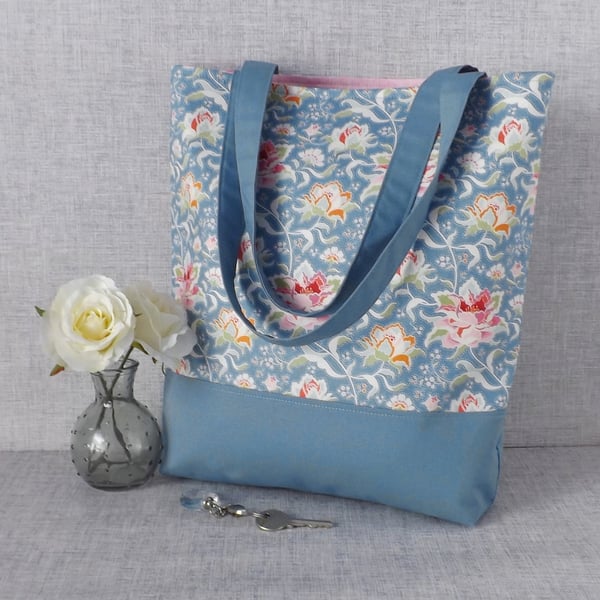 Tote bag, shopping bag, floral
