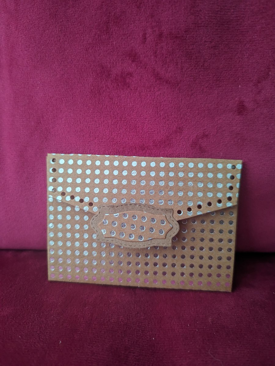 Silver Polka Gift Card Holder