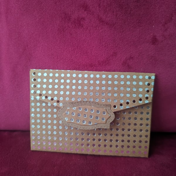 Silver Polka Gift Card Holder