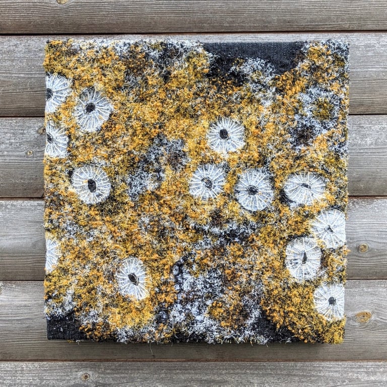 Coastal Dreams Textile Art Maritime Sunburst