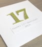 Perfectly Imperfect - SALE Half Price handmade 17th birthday card  - Image 1