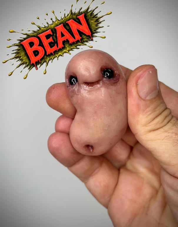 The Bean, Weird Polymer Clay figurine 