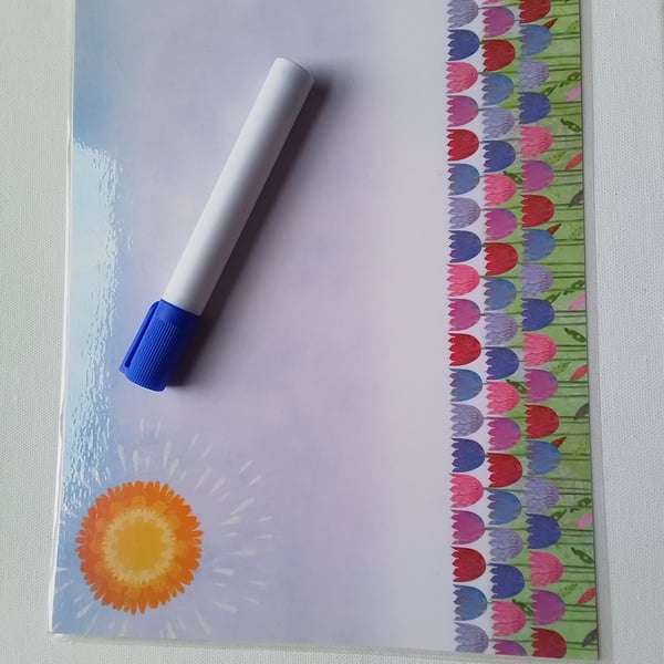 Wipeable memo board. Magnetic  memo board. Ref 008