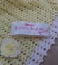 New born baby girl crochet blanket and hat with flowers and pearls - Image 3