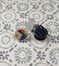 Progress Pride Flag Pin - Pride Themed Pin - Small Resin Topped Pin Badge - LGBT - Image 2