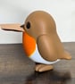Robin with message Ornament - Cute Resin Sculpture - 3D Printed Gift 