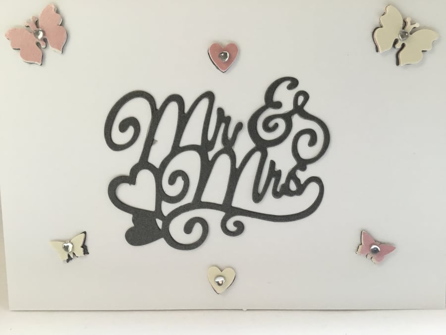 Wedding card. Wedding day.  ‘Mr & Mrs’ card. Wedding day card. Wedding.  CC199. 