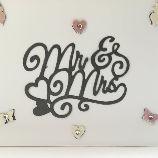 Wedding card. Wedding day.  ‘Mr & Mrs’ card. Wedding day card. Wedding.  CC199. 