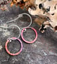  Copper Textured Circle Dangle  Earrings - Image 2