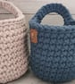 Medium Hanging Basket: handmade, crochet  Storage
