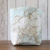 Map Print Fabric Storage Bin