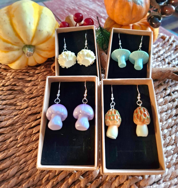 Oversized Fungi Earrings