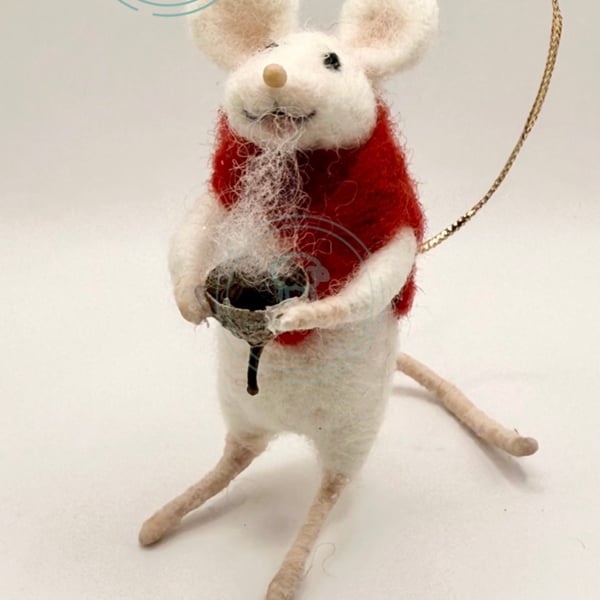 Mouse with Hot Chocolate - Hanging Decoration 