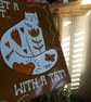 Just A Cat With A Tat Print. Funny Tattooed Cat Art Print.  - Image 2
