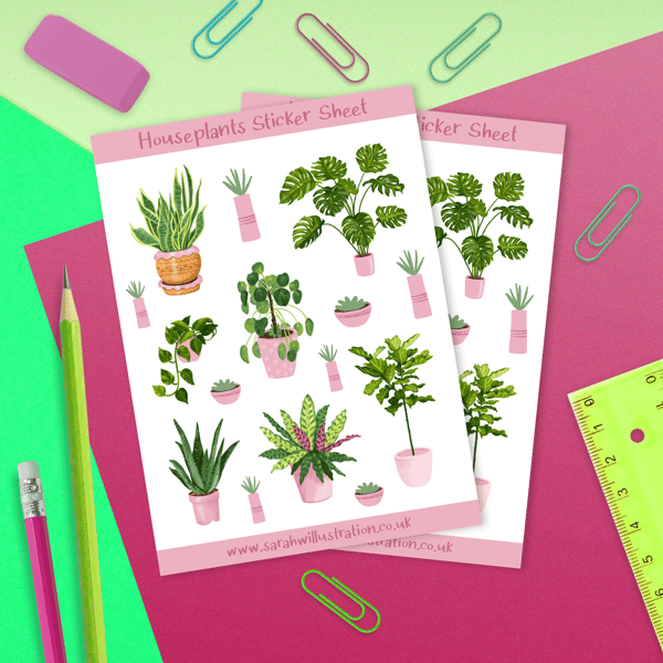 Houseplants Sticker Sheet