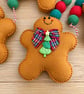 Handmade Felt Gingerbread Christmas Garland - Image 4
