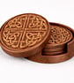 Celtic Knot Coaster Set with Holder, 3D Printed Drinks Coasters, 100 mm - Image 1