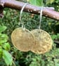  Hammered Brass Circle Dangle Earrings  - Image 1