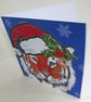 Christmas Tiger Art Greeting Card From my Original Painting - Image 4