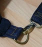 Denim crossbody sling bag upcycled denim jeans crossbody bag - Image 3