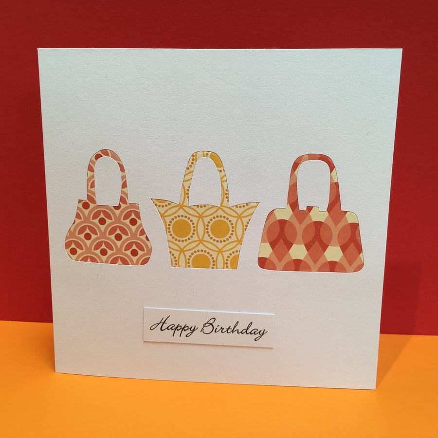Handbag Birthday Card - Folksy