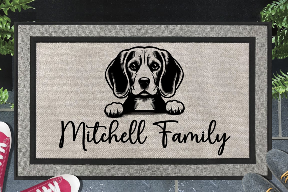 Beagle Door Mat No.3 - Personalised All Weather Doormat - 45x70cm 