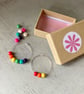 Multi-coloured, mix & match Hoop Earrings, sterling silver, rainbow - Image 3