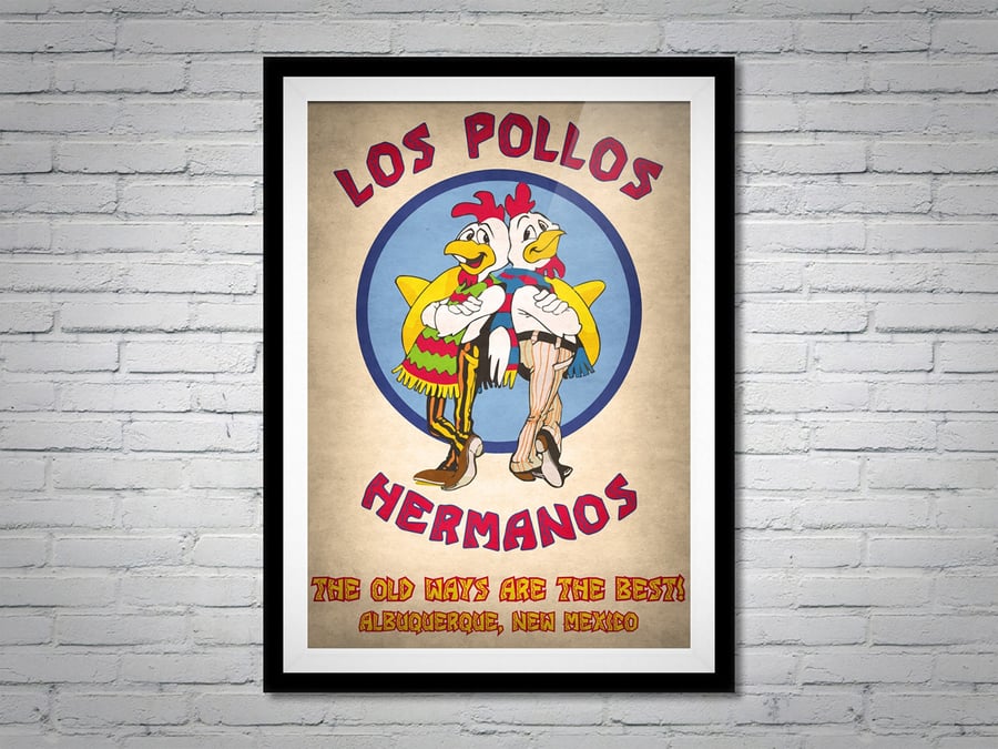 Los Pollos Hermanos Breaking Bad Movie Poster Print Wall Art Gift