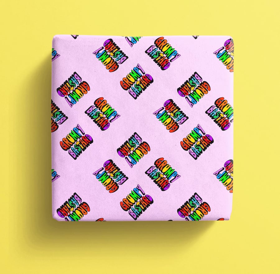 Grumpy bastard wrapping paper