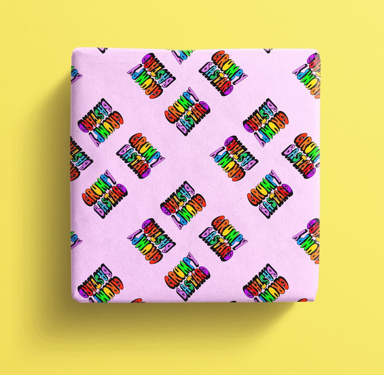 Grumpy bastard wrapping paper