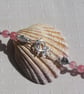 SALE Rose Quartz & Black Hematite Gemstone Statement Beaded Gothic Necklace - Image 6
