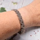 Wire Woven Copper Cuff Style Unisex Bracelet