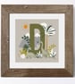Dinosaur Initial Personalised Print - nursery art or child's bedroom - Image 2