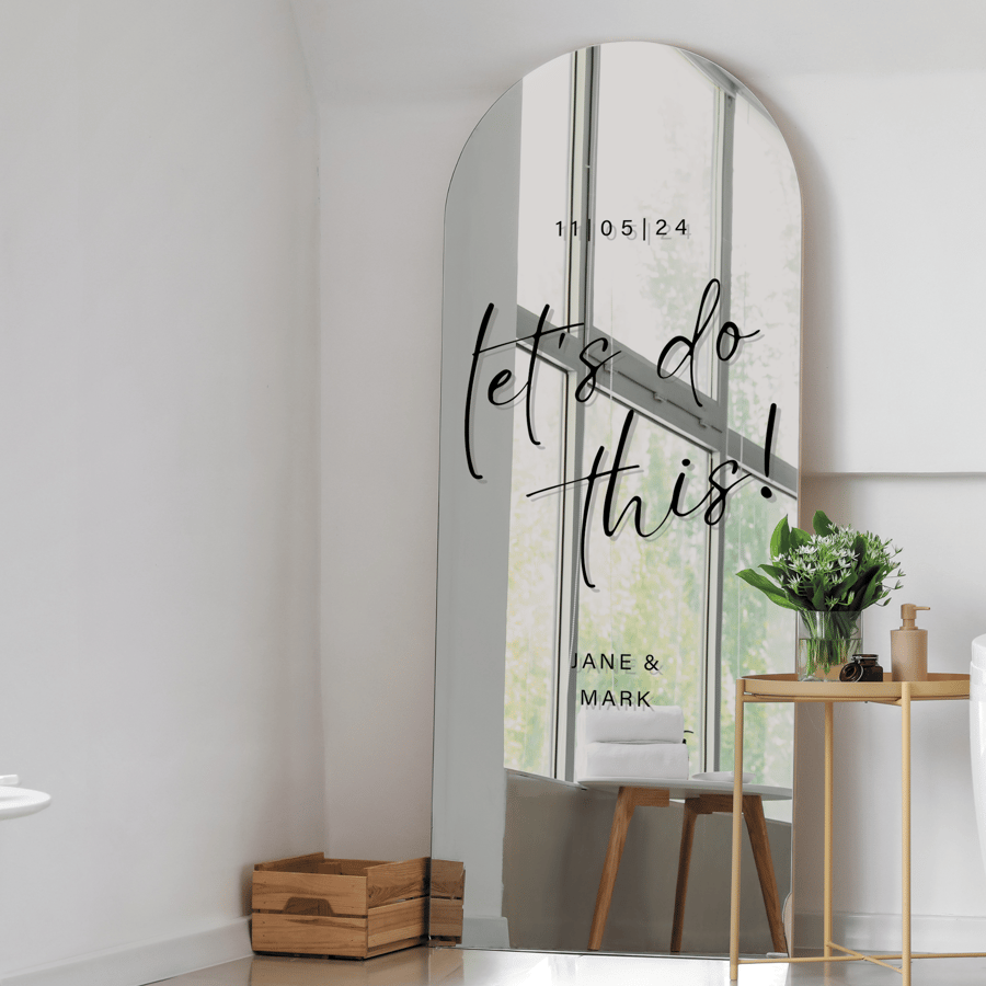 Let's Do This - Wedding Sticker: Personalised Decal Wedding Sign Or Mirror