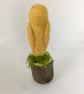 Needle Felted Barn Owl, Ornament, on Wooden Mount - Image 4