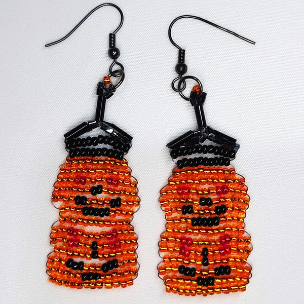 Witchy Pumpkin Halloween Earrings