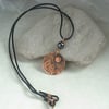 Moonlit Mountains Rustic Copper Pendant