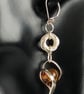 Cognac Amber Chainmaille Earrings - Image 4